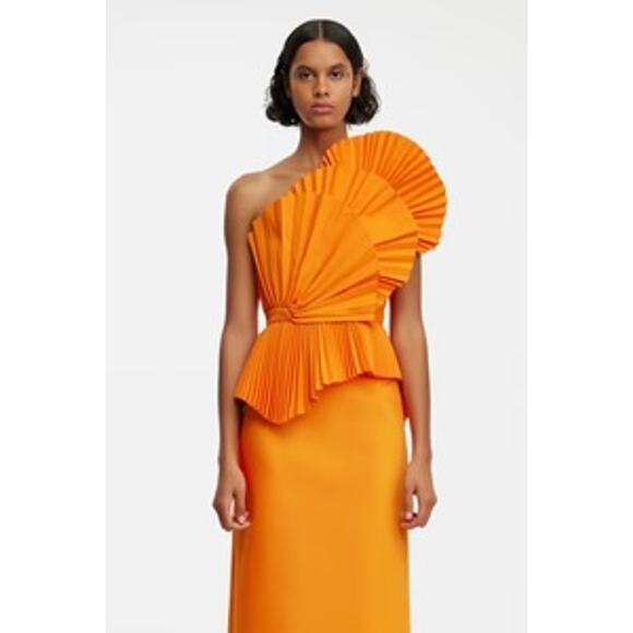 ACLER Balderstone Maxi Skirt AS2407174S-F1 Neon Tangerine Orange Scuba NEW US 6 - Picture 6 of 8
